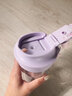 樂扣樂扣（LOCK&LOCK）塑料水杯子搖搖杯女生奶茶杯大容量外出喝奶吸管杯便攜兒童隨手杯 【吸管+直飲】香芋紫420ml #18 曬單實(shí)拍圖