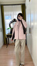 波司登（BOSIDENG）【反季】沖鋒衣鵝絨羽絨服男女情侶同款90絨三合一防風防雨外套 【店長推薦】蘇梅粉 生巧咖161B M 165/88A 曬單實拍圖