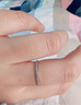 中國黃金18k金鑲鉆石戒指排戒疊帶女戒求婚送女友老婆情人節(jié)禮物 #14 白金單戒約1g 曬單實拍圖
