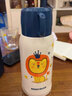 杯具熊復古兒童保溫杯一杯多蓋大容量帶吸管保溫杯316不銹鋼小學(xué)生水杯 一杯2蓋3D復古獅子王 600ml 曬單實(shí)拍圖