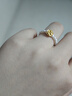 中國黃金（CHINA GOLD）足金玫瑰花戒指女款黃金轉運珠手繩貝珠指環(huán)婦女節生日禮物送女友 玫瑰花戒指 圈號14 曬單實(shí)拍圖