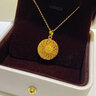 阿梵尼平安扣黃金項鏈女足金5G工藝轉運珠吊墜福字圓牌節日送媽媽定價(jià) 黃金福牌平安扣項鏈約5.2-5.3g 曬單實(shí)拍圖