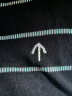 马登工装 美式休闲细条纹针织短袖黑白撞色圆领宽松中袖T恤男夏季 黑色条纹 L 晒单实拍图
