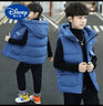 迪士尼（Disney）男童馬甲羽絨棉外穿秋冬2025兒童馬夾新款冬裝加棉外套中大童坎肩 黑色 150 曬單實(shí)拍圖