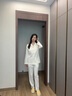 雅鹿帶胸墊睡衣女士純棉一體新款春秋家居服冬季開(kāi)衫套裝長(cháng)袖褲可外穿 02K591 女-L 曬單實(shí)拍圖
