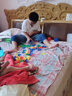艾福兒積木玩具3-6周歲大塊塑料房子拼裝插女孩男寶寶1-2歲兒童玩具 【收納盒】100片房子積木+圖紙 曬單實拍圖