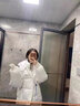 衣圖雅棉服女冬季學(xué)生裝2022年新款寬松韓版ins連帽面包服加厚棉衣女時尚百搭連帽棉襖外套女 白色 均碼 曬單實拍圖