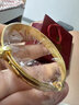 中國黃金（CHINA GOLD）黃金手鐲女款實心足金福字金鐲子結(jié)婚送老婆媽媽生日禮物 【現(xiàn)貨速發(fā)】祥云納福_37.5g 曬單實拍圖