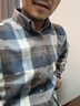 JEEP SPIRIT新疆棉2024年夏季薄款男士格子襯衫長(cháng)袖純棉潮流襯衣外套 藍色 高質(zhì)量純棉格子襯衫 170/M(110-120斤左右) 曬單實(shí)拍圖
