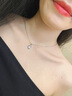 法蔻鉑金鉆石項鏈PT950女鎖骨鏈莫桑石吊墜生日禮物送女友送老婆 白鉆輕奢款（莫桑鉆石） 曬單實拍圖