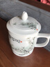九樓閣 景德鎮大容量陶瓷茶杯男辦公帶蓋釉中彩高白瓷水杯超大號 鼓形杯梅花 500ml 1個(gè) 中號不帶描金 曬單實(shí)拍圖