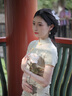 大絨鵝質(zhì)耳環(huán)女2024年新款設(shè)計(jì)感輕奢禮物復(fù)古短款郁金香綠耳墜 郁金香綠色 曬單實(shí)拍圖