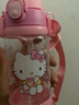 凱蒂貓兒童雙蓋食品級Tritan材質(zhì)塑料夏天水杯小學(xué)生幼兒園上學(xué)便攜杯子 1268-凱蒂貓粉色-520ml 曬單實(shí)拍圖