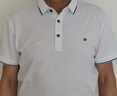 湯米希凱利美國湯米夏季短袖桑蠶絲POLO衫商務(wù)翻領(lǐng)男士休閑上衣 白色 XL 180建議140-155斤 曬單實拍圖