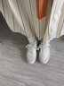 西兒板鞋女厚底小白鞋百搭德訓(xùn)鞋春秋休閑芭蕾風(fēng)小個(gè)子鞋子不易累腳 休閑鞋米白 37 曬單實(shí)拍圖