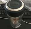 萬象玻璃杯雙層杯子商務車載茶杯男女士便攜水杯鵝蛋杯泡茶便攜玻璃杯 皮紋黑-350ml1只 曬單實拍圖