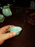 陶立方 汝窯茶具禪定巧云杯新功夫茶杯手工開(kāi)片陶瓷個(gè)人杯子 RY180 葵花杯(天青色) 曬單實(shí)拍圖