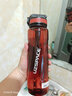 優(yōu)之（UZSPACE）吸管運動(dòng)水壺男女學(xué)生飲用杯子大容量耐摔tritan塑料健身騎行水瓶 深棗紅1000ml 曬單實(shí)拍圖