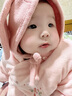 幼歌（YOUGE）嬰幼兒可愛(ài)動(dòng)物毛衣爬服2023新款寶寶舒適連體衣 粉白條紋打底褲 73cm 曬單實(shí)拍圖