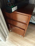 中偉（ZHONGWEI）實(shí)木邊柜活動(dòng)柜床頭柜子三抽柜桌下抽屜柜文件柜資料柜斗柜胡桃色 曬單實(shí)拍圖