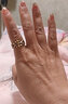 中鑫珠寶 黑金系列黃金鳶尾花戒指女足金戒指3d硬金情侶戒男復古金飾 2.57克 12圈號 曬單實(shí)拍圖