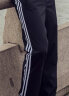 阿迪达斯 （adidas）运动裤男裤春秋款宽松透气弹力长裤运动休闲裤 三条纹直筒裤-黑/白 M 实拍图