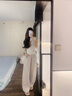 紅蜻蜓休閑褲女窄版香蕉褲2025年春季新款女裝加絨運動闊腿褲女士褲子女 奶茶色常規(guī) L 曬單實拍圖