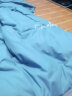 曼克顿夏季冰丝超软床上四件套水洗棉纯色刺绣床单被套家用三件床品套件 卡芙-宾利蓝 四件套1.5m床适用-被套200*230cm 实拍图