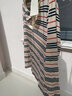 羅蒙（ROMON）22年秋冬新款條紋長(cháng)袖t恤女士純棉翻·領(lǐng)春秋裝中年老媽有·領(lǐng)上 卡其色 2XL 建議120-135斤 曬單實(shí)拍圖
