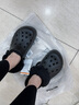 卡駱馳（CROCS）貝雅暖絨克駱格洞洞鞋|206633 黑/黑-060 37/38(230mm)  曬單實(shí)拍圖