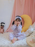 湯尼倍兒湯尼倍兒嬰兒洋氣套裝春秋女寶寶長袖家居服分體衣服夏季空調(diào)睡衣 淺紫色 73 cm 曬單實拍圖