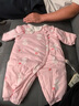 戴維貝拉（DAVE＆BELLA）嬰兒夾棉連體衣新生兒外出服加厚女寶寶衣服中國(guó)風(fēng)冬裝新年爬服 粉色【現(xiàn)貨】 66cm （建議身高59-66cm） 曬單實(shí)拍圖