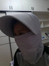 溪谷幽幽防曬面紗帽子面罩一體女全臉夏天冰絲口罩遮臉護頸遮陽(yáng)帽大帽檐潮 【加大帽檐 全面防曬】灰色 曬單實(shí)拍圖