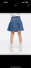 little MO&Co.童裝夏裝女童甜酷百搭軟牛仔裙短裙半身裙兒童裙子 牛仔藍色 110 110/53 曬單實(shí)拍圖