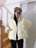 唐菓蜜羽絨棉服女冬季2024新款學(xué)生韓版時(shí)尚甜美小個(gè)子面包服保暖棉衣女 米白色 M 曬單實(shí)拍圖