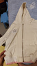 英氏（YEEHOO）女童外套兒童衣服開(kāi)衫帶帽上衣秋裝學(xué)院英倫風(fēng)中大童裝秋季新款 凈面帶帽米白 130 曬單實(shí)拍圖
