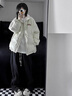 DXOT美式晉江棉服女棉服女款2025年新款秋冬款加厚棉衣棉襖面包服外套 米杏色 M 曬單實(shí)拍圖