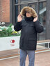 君羽羽絨服男中長款800蓬白鵝絨城市輕戶外工裝風加厚鵝絨服52035 黑色 L （推薦141-160斤） 曬單實拍圖