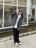Shelley Jonescleanfit短款pu皮衣外套男裝美式痞帥高級感機車(chē)夾克衫翻領(lǐng)棒球服 灰色 XL[建議125-145斤] 曬單實(shí)拍圖
