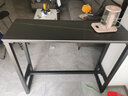 鼎尊御品 巖板吧臺桌 北歐輕奢鐵藝家用客廳隔斷現代簡約咖啡廳酒吧奶茶店休閑吧陽臺靠墻窗長條餐桌椅組合 桌子：長120寬40高105厘米（勞倫黑金） 單桌 曬單實拍圖
