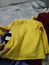 嬰兒POLO衫長(cháng)袖T恤男童寶寶女打底春裝小童上衣幼兒襯衫休閑洋氣 黃色 90cm 曬單實(shí)拍圖