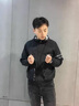 老者（LAOZHE）夾克外套男秋冬季加大碼男裝胖子連帽工裝加絨青少年潮流休閑寬松 221926黑色 XL(建議115-130斤) 曬單實(shí)拍圖