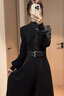 UKMR黑色感長(cháng)袖連衣裙子女春夏季2025新款小個(gè)子大衣內搭打底長(cháng)裙 【黑色半高領(lǐng)長(cháng)裙】【小個(gè)子/氣 L 110-120斤 曬單實(shí)拍圖