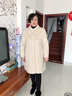 諾婔中老年人女裝高貴皮毛一體海寧皮草高貴媽媽冬裝外套仿水貂絨大衣 貢米色 L 推薦115-130斤（高端大氣） 曬單實(shí)拍圖