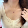 HR赫蓮娜輕奢18K金項(xiàng)鏈女鴿血紅寶石七夕情人節(jié)禮物送女友老婆 鴿血紅項(xiàng)鏈 曬單實(shí)拍圖