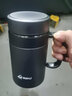 天喜（TIANXI）316不銹鋼水杯男士便攜杯子保溫杯帶把手泡茶杯辦公杯 500ml黑色 曬單實(shí)拍圖