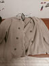 By Creations柏品羊毛雙排扣針織開(kāi)衫復古商務(wù)休閑毛衣外套微彈保暖翻領(lǐng)毛線(xiàn)衫 淺卡其 L 曬單實(shí)拍圖