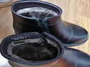紅蜻蜓男鞋冬季皮靴頭層牛皮商務(wù)高幫馬丁靴短靴加絨保暖棉鞋皮鞋子男 黑色 43 曬單實(shí)拍圖