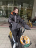 加仕高電動(dòng)車(chē)擋風(fēng)被防雨擋風(fēng)衣冬季保暖連體加絨加厚保暖連體防水護膝 XL(含帽子+把套)適合160-170cm 曬單實(shí)拍圖