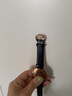 適用于天梭浪琴ck卡西歐天王dw手表帶牛皮軟超薄真皮表帶男手表帶蝴蝶扣平接口通用款表鏈女式款配件 黑色-玫瑰金針扣 18mm 曬單實(shí)拍圖